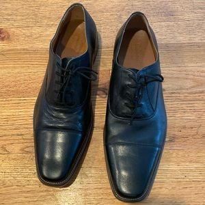 Nordstrom, black, leather dress shoes, men’s 13